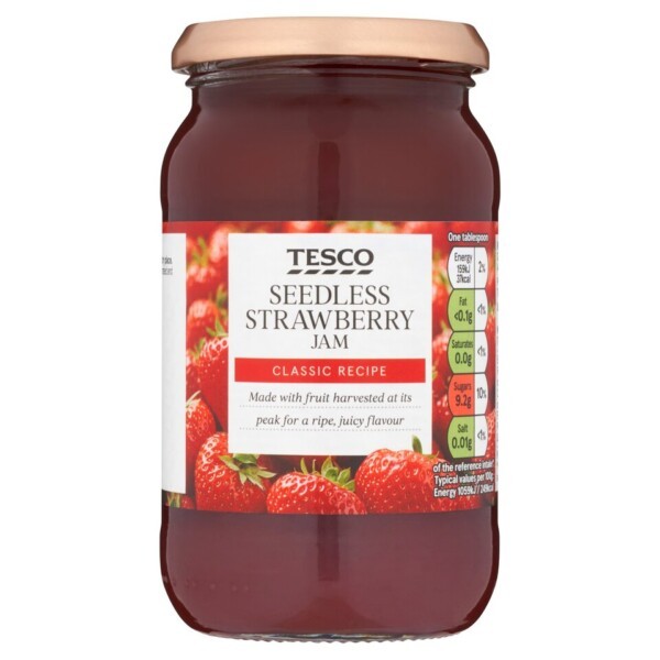 Tesco Strawberry Seedless Jam 1